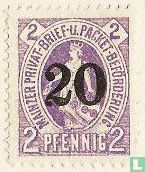 Moguntia with coat of arms (with overprint)