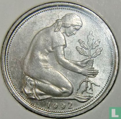 Duitsland 50 pfennig 1992 (F) - Afbeelding 1