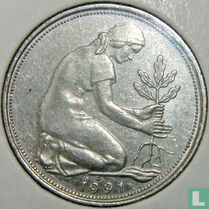 Deutschland 50 Pfennig 1991 (J) - Bild 1