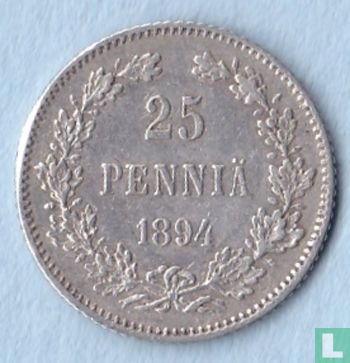 Finlande 25 penniä 1894 - Image 1