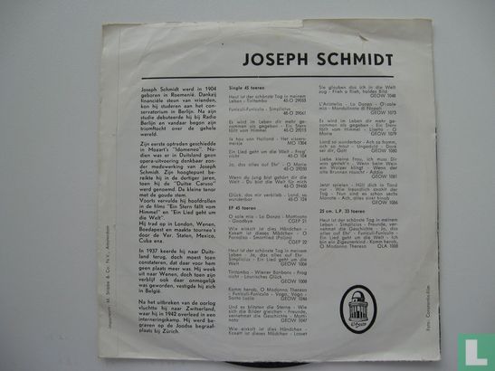Joseph Schmidt Tenor 1904-1942 - Afbeelding 2