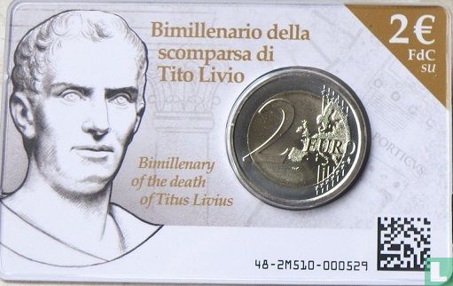Italië 2 euro 2017 (coincard) "Bimillenary of the death of Titus Livius" - Afbeelding 2