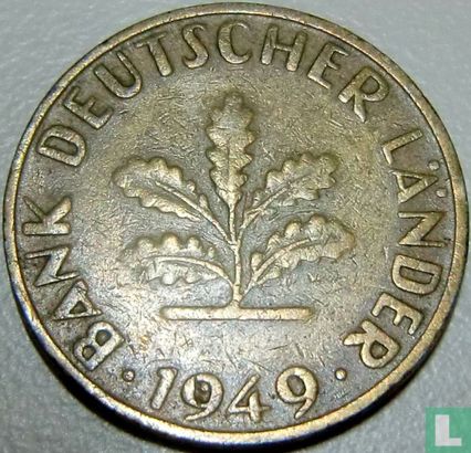 Duitsland 10 pfennig 1949 (D) - Afbeelding 1