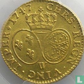 Frankrijk 1 louis d'or 1747 (W) - Afbeelding 1