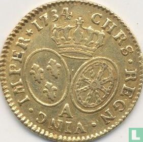 Frankrijk 1 louis d'or 1734 (A) - Afbeelding 1