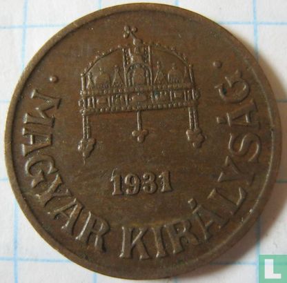 Hongarije 1 fillér 1931 - Afbeelding 1