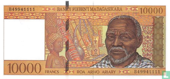 Madagascar 10000 Francs 1995 - Afbeelding 1