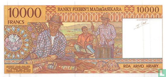 Madagascar 10000 Francs 1995 - Afbeelding 2