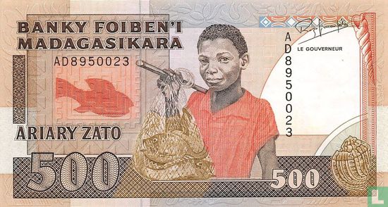 Madagaskar 500 Francs - Afbeelding 1