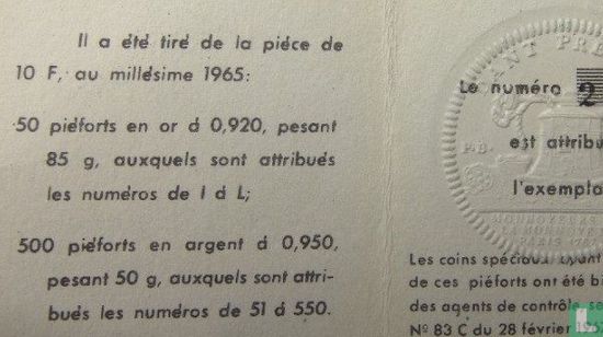 Frankrijk 10 francs 1965 (Piedfort - zilver) - Afbeelding 3