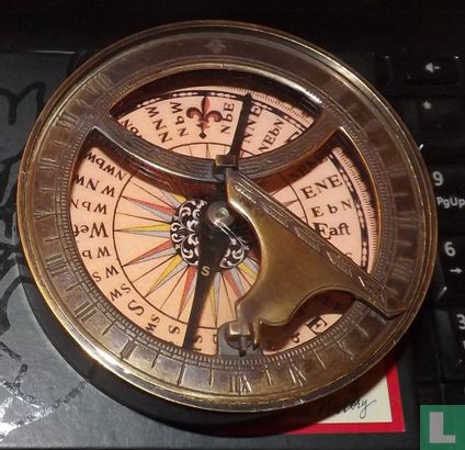 India  Pocket Compass, with folding-sundial  2017   - Image 2
