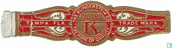 The Klingenstein Co. Cigars K "The Home of Quality" - Tampa Fla. - Trade Mark - Image 1
