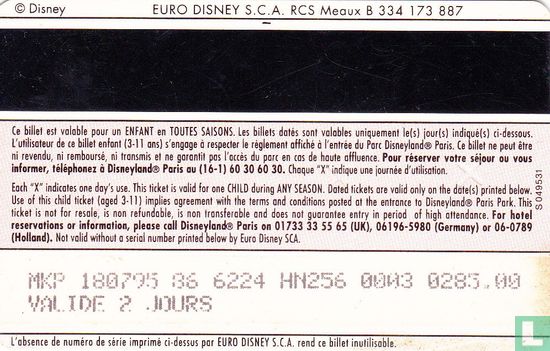 Disneyland Paris - passeport enfant - Afbeelding 2