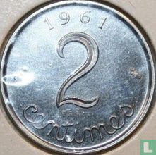 France 2 centimes 1961 (trial) - Image 1