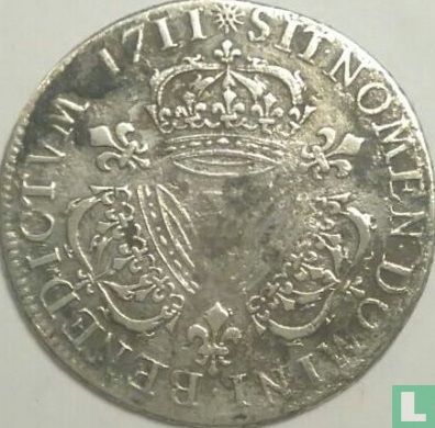 France ¼ écu 1711 (V) - Image 1
