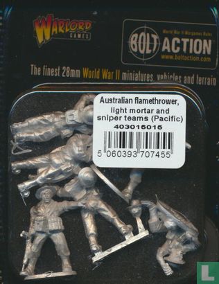 Australian flamethrower, light mortar and sniper teams (Pacific)