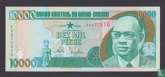 Guinee-Bissau 10.000 Pesos 1990 - Afbeelding 1