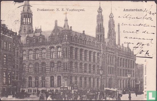 Postkantoor-N. Z. Voorburgwal. Amsterdam.