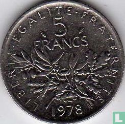 France 5 francs 1978 - Image 1