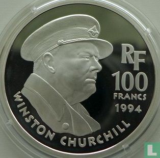 Frankrijk 100 francs 1994 (PROOF) "Winston Churchill" - Afbeelding 1