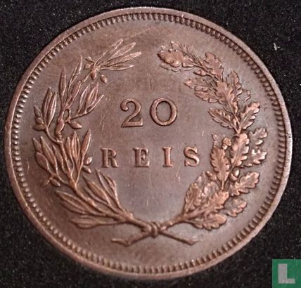 Portugal 20 réis 1892 (zonder muntteken) - Afbeelding 2