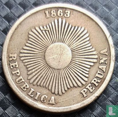 Peru 2 centavos 1863 - Afbeelding 1