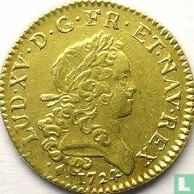 Frankrijk 1 louis d'or 1724 (L) - Afbeelding 1