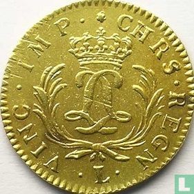 Frankrijk 1 louis d'or 1724 (L) - Afbeelding 2