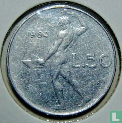 Italië 50 lire 1964 - Afbeelding 1