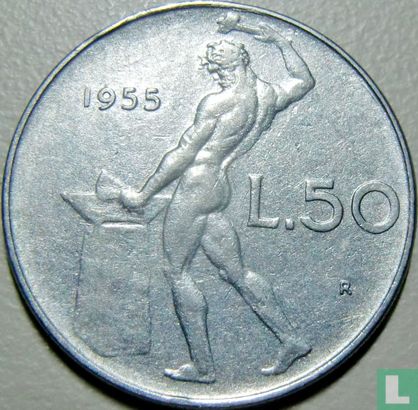 Italië 50 lire 1955 - Afbeelding 1