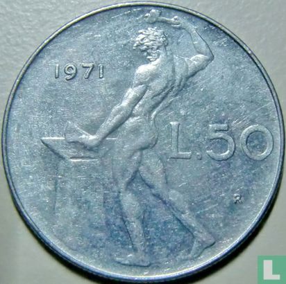 Italy 50 lire 1971 - Image 1