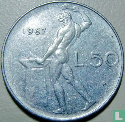 Italy 50 lire 1967 - Image 1