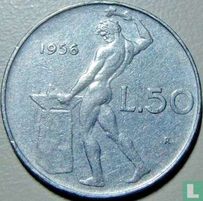 Italy 50 lire 1956 - Image 1