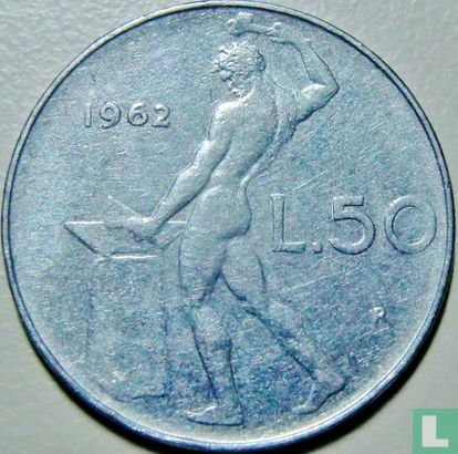 Italy 50 lire 1962 - Image 1