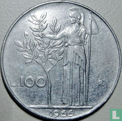 Italien 100 Lire 1966 - Bild 1