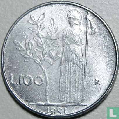 Italien 100 Lire 1991 - Bild 1