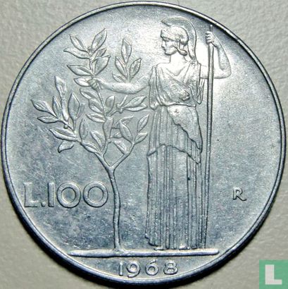 Italien 100 Lire 1968 - Bild 1