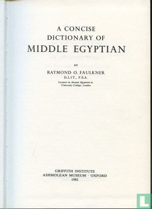 A Concise Dictionary of Middle Egyptian - Bild 2