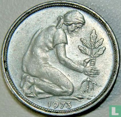 Duitsland 50 pfennig 1973 (F) - Afbeelding 1
