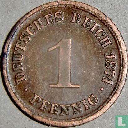 Empire allemand 1 pfennig 1874 (D) - Image 1