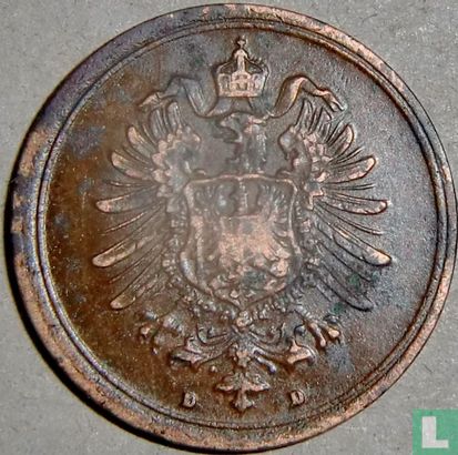 German Empire 1 pfennig 1874 (D) - Image 2