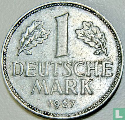 Allemagne 1 mark 1967 (D) - Image 1