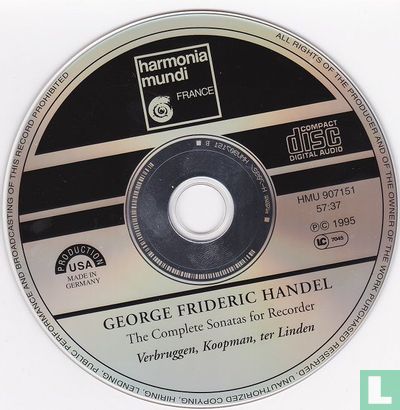 Händel    Sonatas for Recorder - Image 3