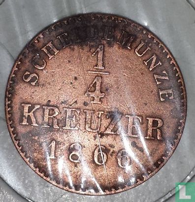Württemberg ¼ kreuzer 1866 - Afbeelding 1