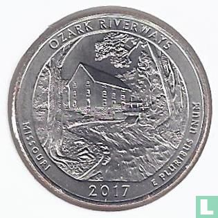 Verenigde Staten ¼ dollar 2017 (D) "Ozark National Scenic Riverways - Missouri" - Afbeelding 1
