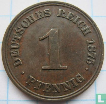 German Empire 1 pfennig 1875 (A) - Image 1