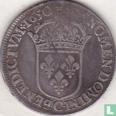 France ½ ecu 1650 (C) - Image 1