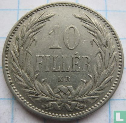 Hongrie 10 filler 1893 - Image 2