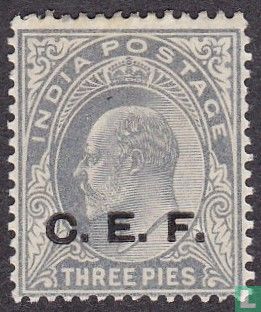 Koning Edward VII met opdruk C.E.F.