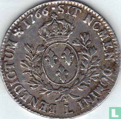 France ½ ecu 1766 (L) - Image 1